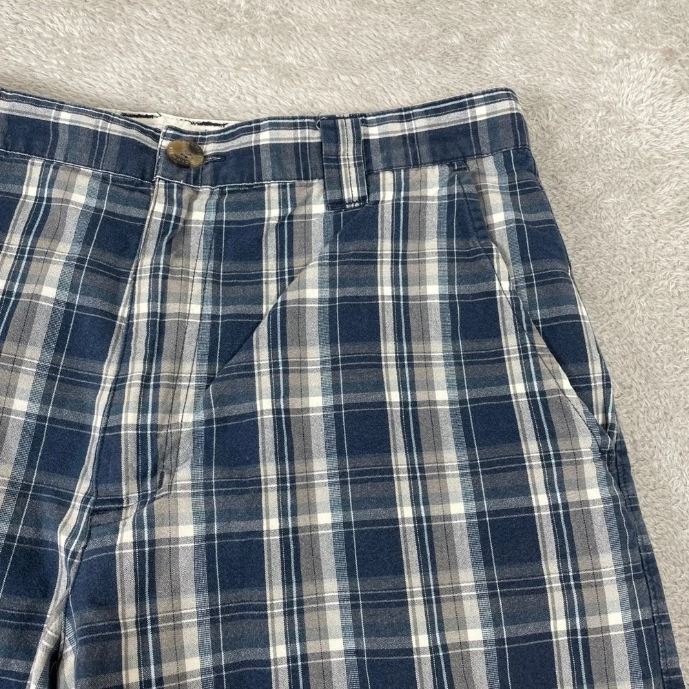 Columbia‎ Plaid Shorts Mens 32 Blue Cotton Outdoor Hiking Casual Gorpcore